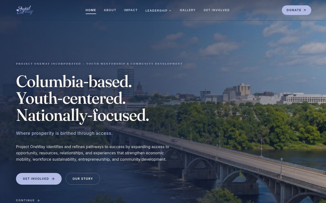 Project OneWay website preview